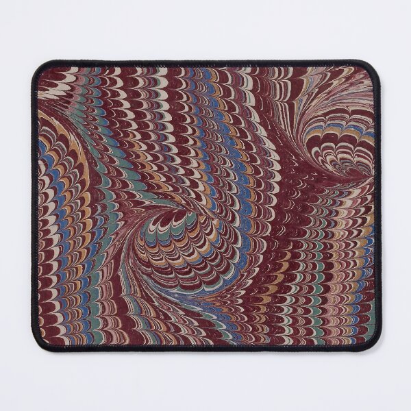 Item preview, Antique Marbled Paper Print - Warm Burgundy Vintage Italian Bookbinding Art designed and sold by footnotes-club.