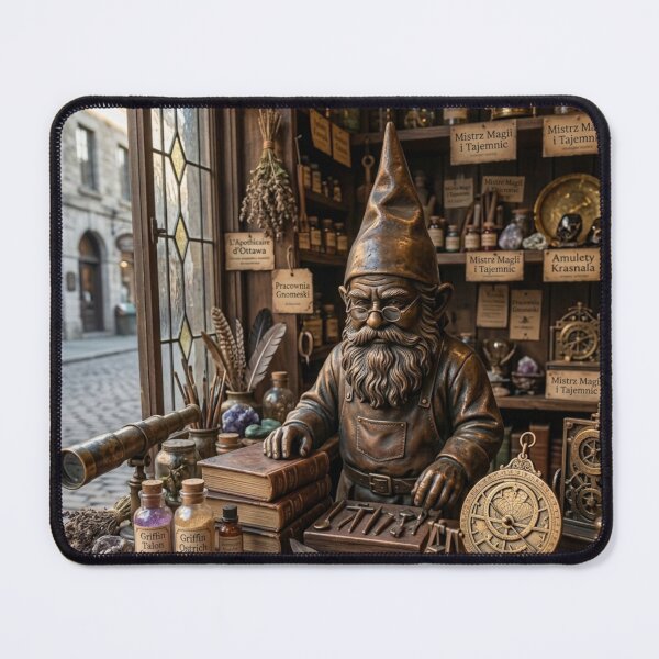Item preview, Thinking of Wroclaw - Gnome in Magic Shop designed and sold by Purrfecta.