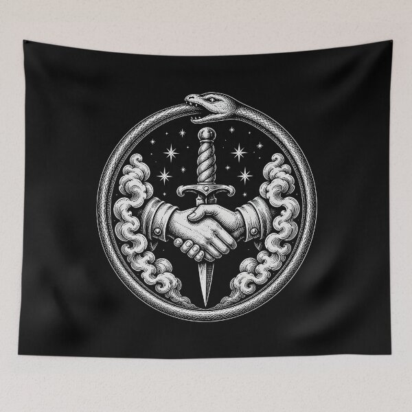 Item preview, Ouroboros Pact Handshake and Dagger Emblem designed and sold by Victor Shadehorn.