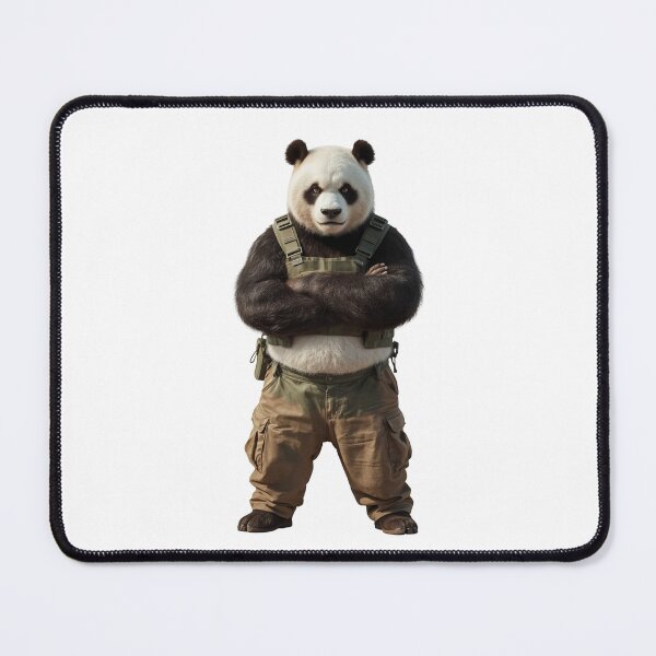 Item preview, Tactical Panda in Military Vest and Cargo Pants designed and sold by VeloraCrafts.