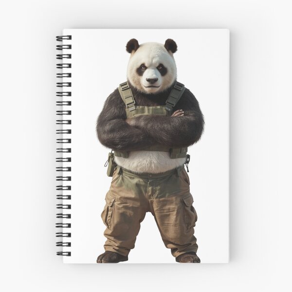 Item preview, Tactical Panda in Military Vest and Cargo Pants designed and sold by VeloraCrafts.