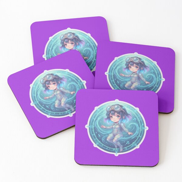 Item preview, Futuristic Cyber Chibi Space Explorer Art designed and sold by Azurart2.