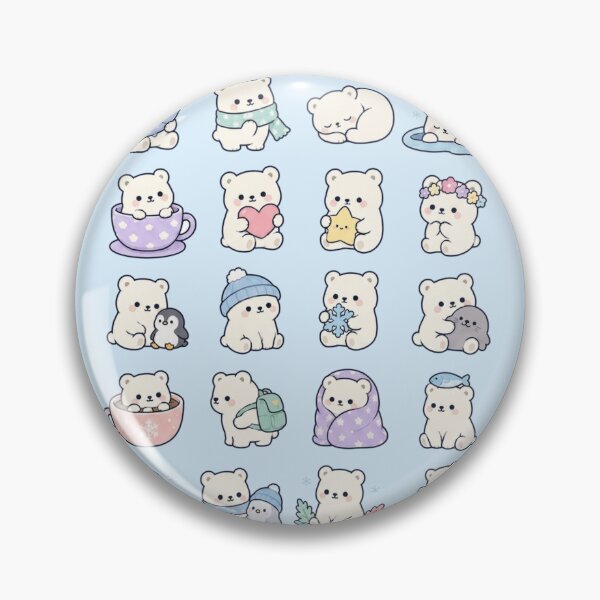 Item preview, Cute kawaii style polar bears designed and sold by amyness.