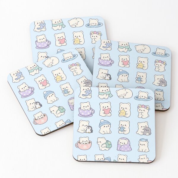 Item preview, Cute kawaii style polar bears designed and sold by amyness.