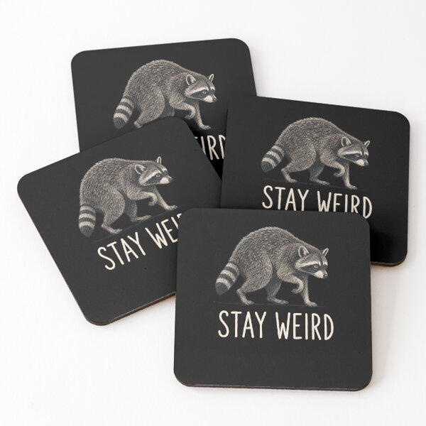 Item preview, stay weird Raccoon  designed and sold by bobcatmarty.