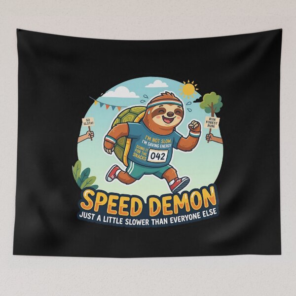 Item preview, Speed Demon Sloth Marathon Runner designed and sold by Zazz Lee.
