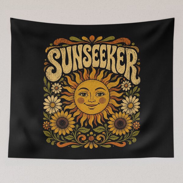 Item preview, Sunseeker Retro Floral Sunshine Folk Art designed and sold by Victor Shadehorn.