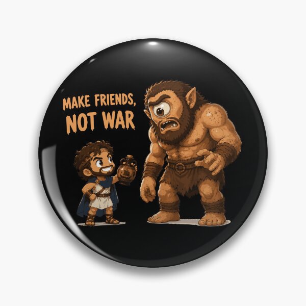 Item preview, Make Friends Not War Greek Mythology Cyclops designed and sold by ClubVacay.