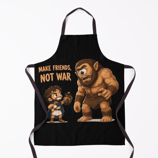 Item preview, Make Friends Not War Greek Mythology Cyclops designed and sold by ClubVacay.