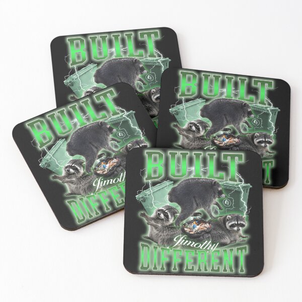Item preview, Viral Raccoon Trending Jimothy Built Different meme Bootleg Style  designed and sold by wtfbba.