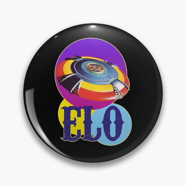 Item preview, ELO Flying Saucer Flying Over Colorful Circles designed and sold by fouadbihmidine.