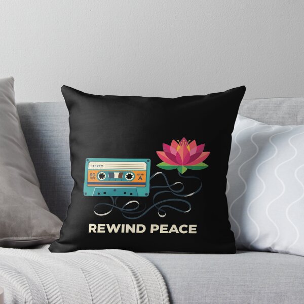 Item preview, Rewind Peace Vintage Cassette Tape - Lotus Flower Retro Music designed and sold by Zazz Lee.