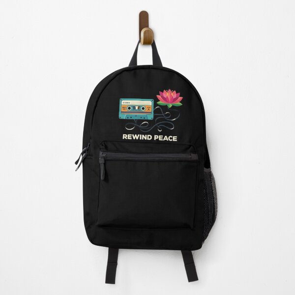 Item preview, Rewind Peace Vintage Cassette Tape - Lotus Flower Retro Music designed and sold by Zazz Lee.