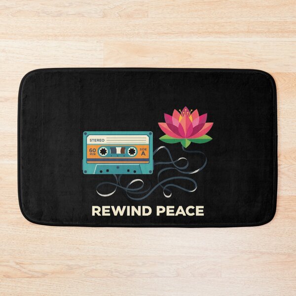 Item preview, Rewind Peace Vintage Cassette Tape - Lotus Flower Retro Music designed and sold by Zazz Lee.