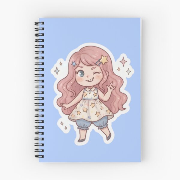 Item preview, Winking Pink Hair Star Dress Chibi designed and sold by Azurart2.