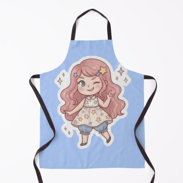 Item preview, Winking Pink Hair Star Dress Chibi designed and sold by Azurart2.