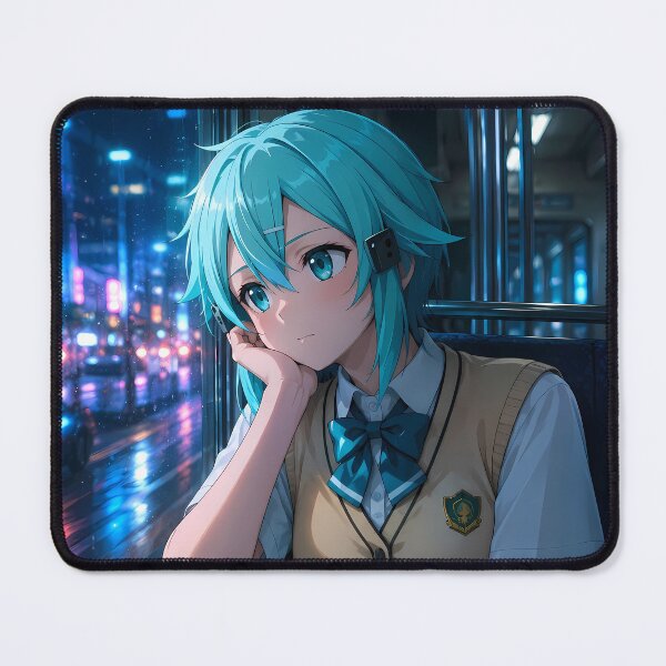 Item preview, Sinon Sword Art Online Rainy Neon Train Ride designed and sold by mildaclairmo.