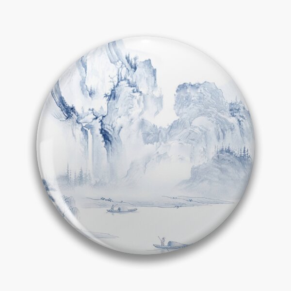 Item preview, Chinoiserie Pattern Fisherman in the Valley designed and sold by PixDezines.