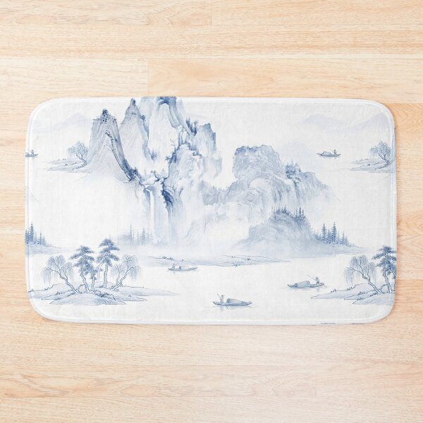 Item preview, Chinoiserie Pattern Fisherman in the Valley designed and sold by PixDezines.