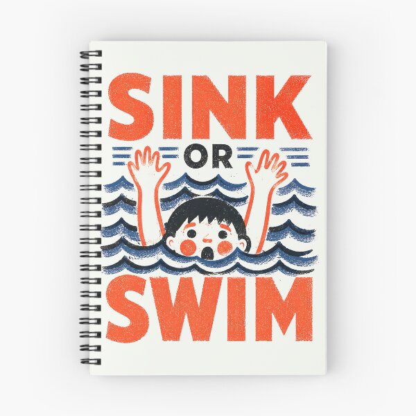 Item preview, Sink or Swim Retro Swimming Survival Humor designed and sold by Victor Shadehorn.