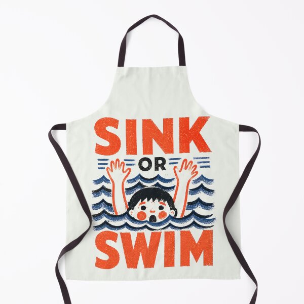 Item preview, Sink or Swim Retro Swimming Survival Humor designed and sold by Victor Shadehorn.
