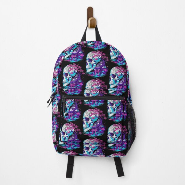 Item preview, Japanese Vaporwave Skull - Sakura Torii Gate Streetwear designed and sold by ShirtRemarks.