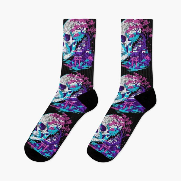Item preview, Japanese Vaporwave Skull - Sakura Torii Gate Streetwear designed and sold by ShirtRemarks.