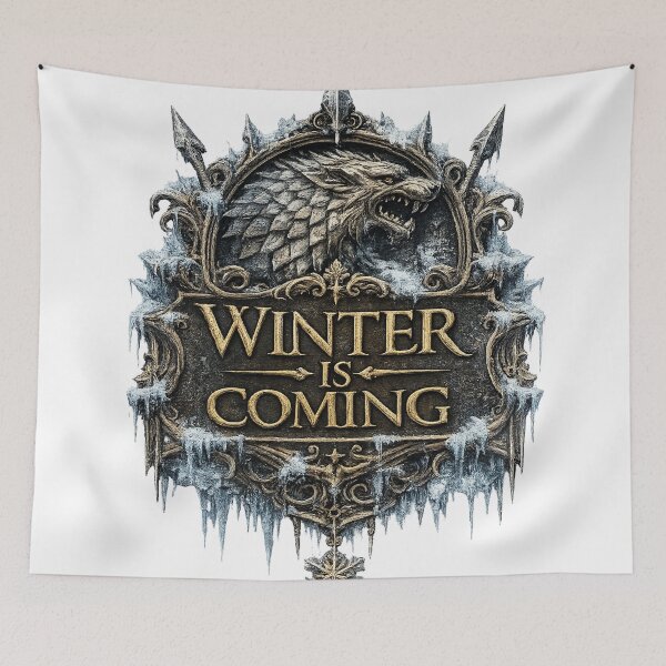 Item preview, Winter Is Coming | Epic Fantasy Quote | Medieval Aesthetic | Vintage Graphic Tee designed and sold by littlestore.