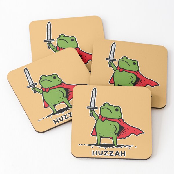 Item preview, Huzzah Frog With Sword designed and sold by NoThoughtsCat.