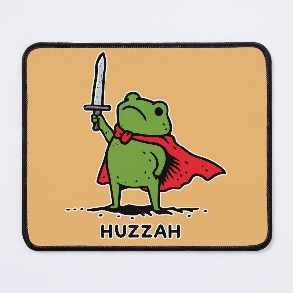 Item preview, Huzzah Frog With Sword designed and sold by NoThoughtsCat.