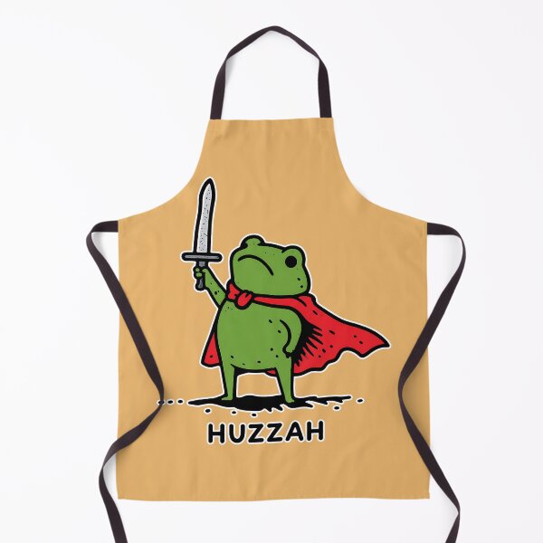Item preview, Huzzah Frog With Sword designed and sold by NoThoughtsCat.