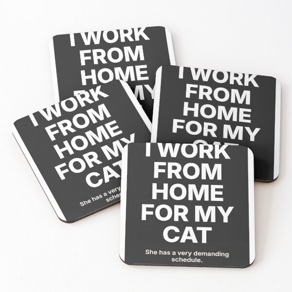 Item preview, I Work From Home For My Cat — Funny Cat Owner Remote Work Tee designed and sold by Studio Deadpan.