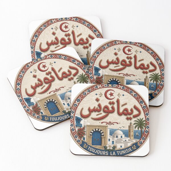 Item preview, ديما تونس | Vintage Tunisian Pride Arabic Calligraphy designed and sold by Salma.Store.