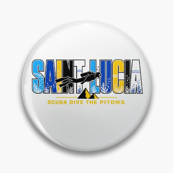 Item preview, St. Lucia Scuba Diving Retro West Indies Travel Typography designed and sold by scicilysimonee.