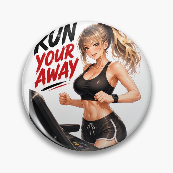 Item preview, Anime Gym Girl Running Motivation | Run Your Away Fitness Design designed and sold by Digistore1221.