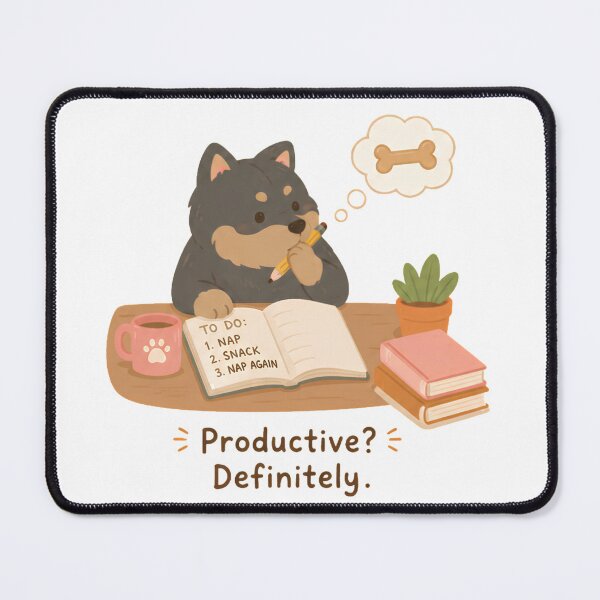 Item preview, Cute Shiba Inu Study Buddy Funny Productivity Dog designed and sold by AsolsArts.
