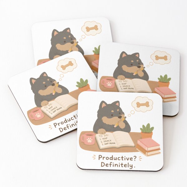 Item preview, Cute Shiba Inu Study Buddy Funny Productivity Dog designed and sold by AsolsArts.