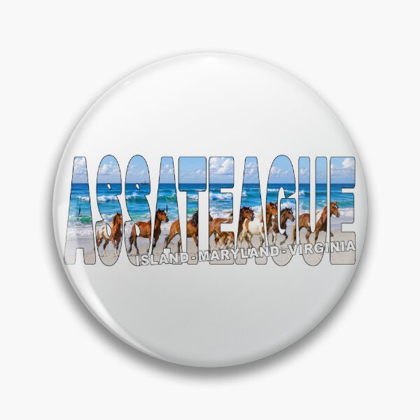 Item preview, ASSATEAGUE ISLAND Maryland Virginia - USA Chincoteague Ponies on Beach designed and sold by Adam Gormley.