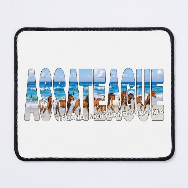 Item preview, ASSATEAGUE ISLAND Maryland Virginia - USA Chincoteague Ponies on Beach designed and sold by Adam Gormley.