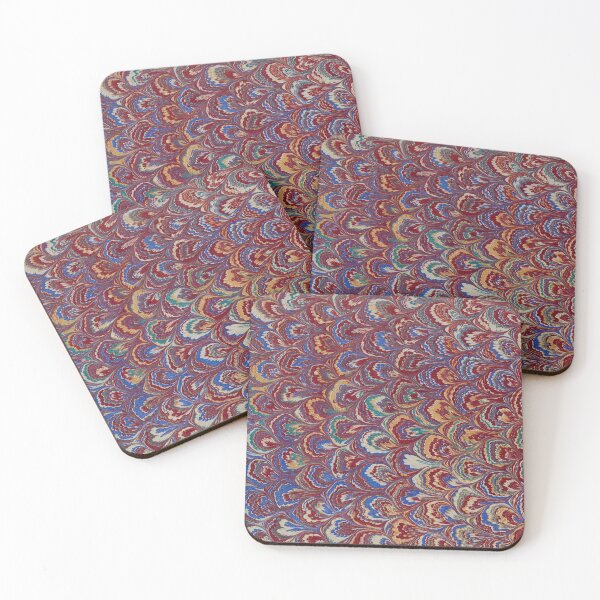 Item preview, Antique Marbled Paper Print - Italian Bookbinding Art Print designed and sold by footnotes-club.
