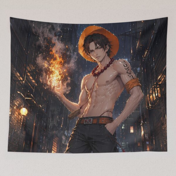 Item preview, Portgas D Ace One Piece Rainy Alley designed and sold by Dashsopaner.