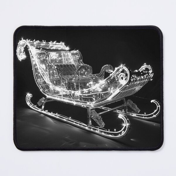 Item preview, Glowing Christmas Sleigh Illuminated Santa Sleigh Holiday Decoration designed and sold by inkoutninja.