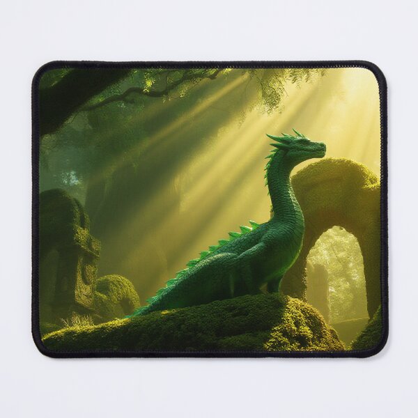 Item preview, Green Forest Dragon Among Ancient Ruins designed and sold by StudioForge.
