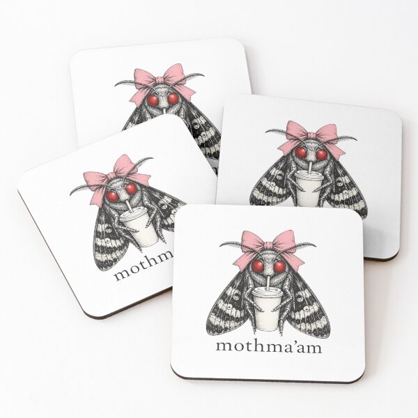 Item preview, Meme de criptidos del Hombre Polilla bebiendo café designed and sold by CelidaBonde.