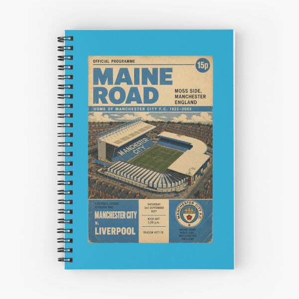 Aperçu de l'œuvre Illustrations de programmes de match vintage du stade Maine Road - Manchester City F.C. créée et vendue par Apex & Anthem .