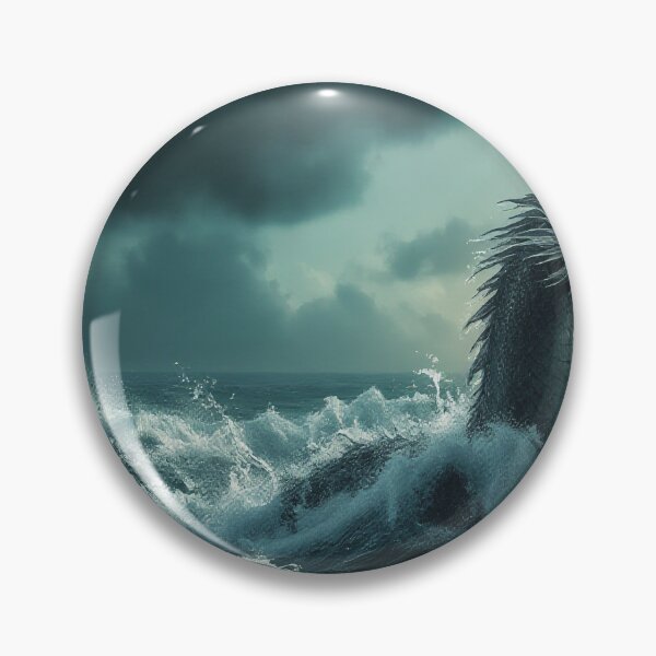 Item preview, Serpentine Sea Dragon Rising from Stormy Waves designed and sold by StudioForge.