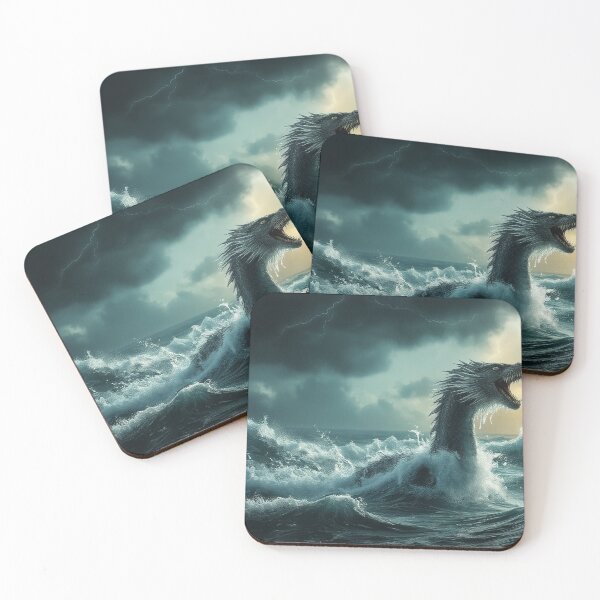 Item preview, Serpentine Sea Dragon Rising from Stormy Waves designed and sold by StudioForge.