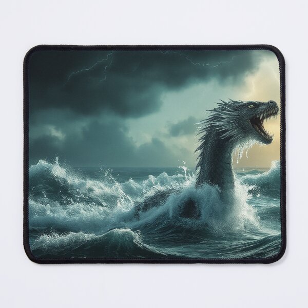 Item preview, Serpentine Sea Dragon Rising from Stormy Waves designed and sold by StudioForge.