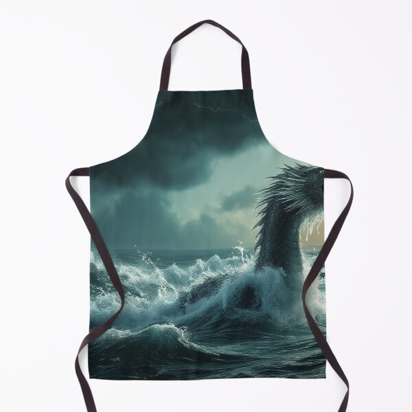 Item preview, Serpentine Sea Dragon Rising from Stormy Waves designed and sold by StudioForge.