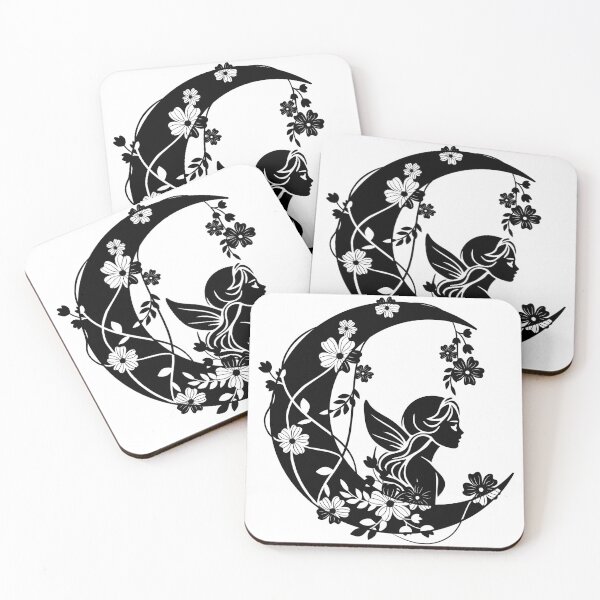 Item preview, Floral Fairy Moon Silhouette designed and sold by StingReyDesigns.